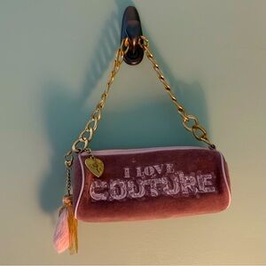 Pink/Gold Y2K Juicy Couture Barrel Bag